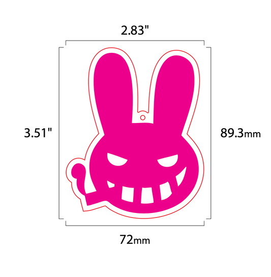 Pink  Blue Smoking Bunny  - Air Fresheners By Dr. Zodiak's Moonrock -  Strawberry
