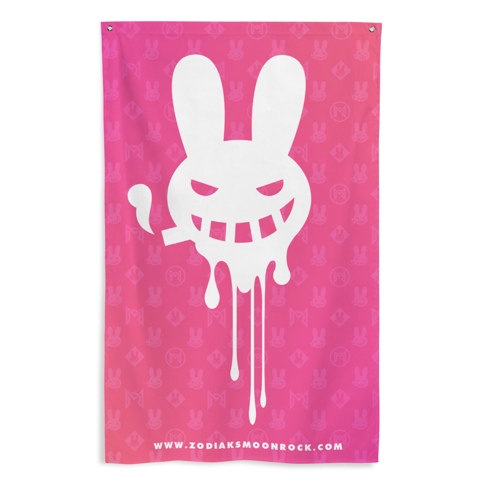 Dr. Zodiak's Moonrock - Dripping Bunny Pink - Flag - 34x56 *inches
