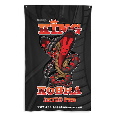 Dr. Zodiak's Moonrock - King Kobra - Flag- 34x56 *inches