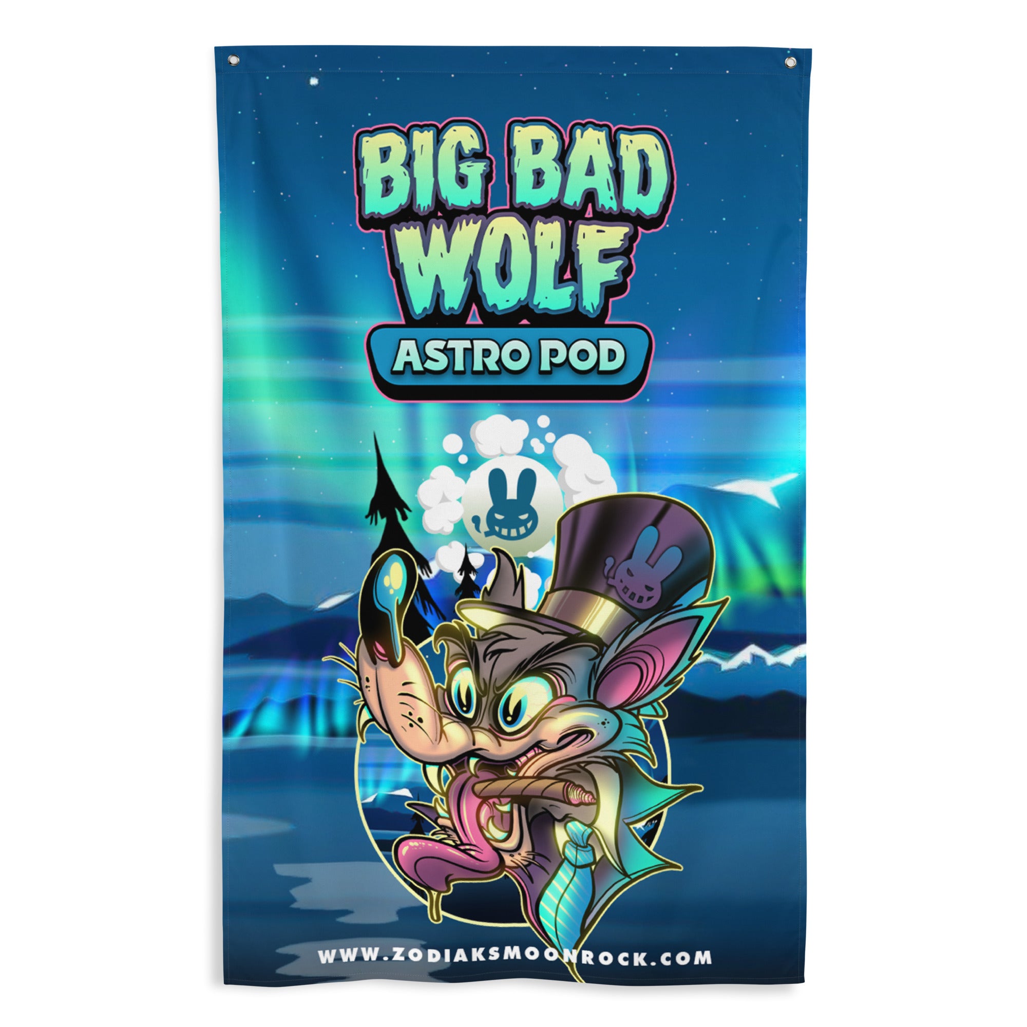Dr. Zodiak's Moonrock - Big Bad Wolf - Flag - 34x56 *inches