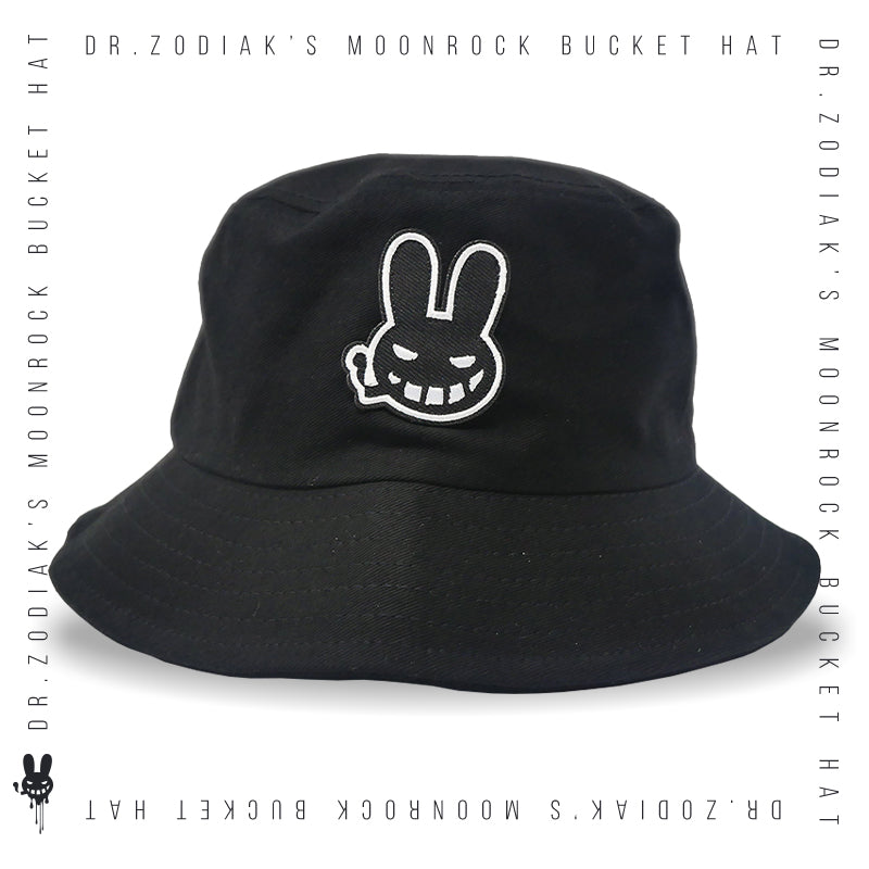 Dr. Zodiak's Smoking Bunny Bucket Hat  - Black
