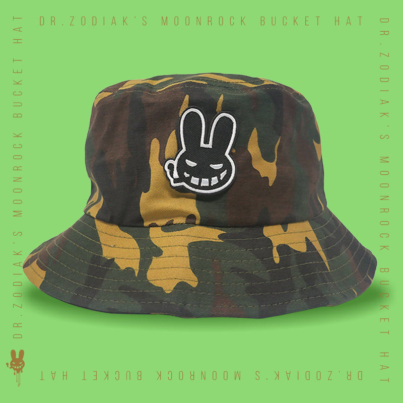 Dr. Zodiak's Smoking Bunny Bucket Hat  - Camo