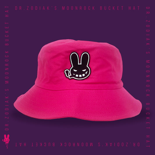 Dr. Zodiak's Smoking Bunny Bucket Hat  - Hot Pink
