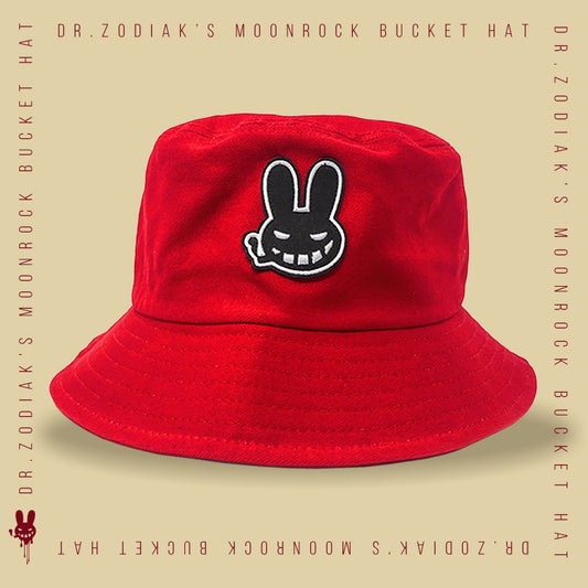 Dr. Zodiak's Smoking Bunny Bucket Hat  - Red