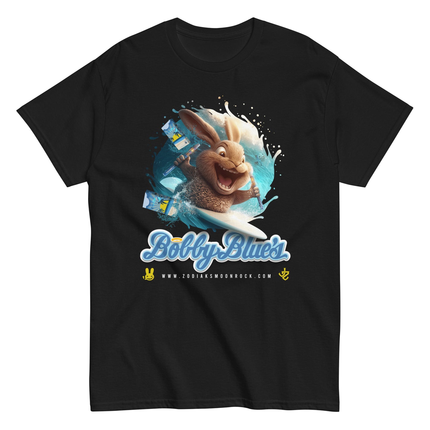 Bobby Blue's Surfing Bunny Tee by Dr. Zodiak's Moonrock