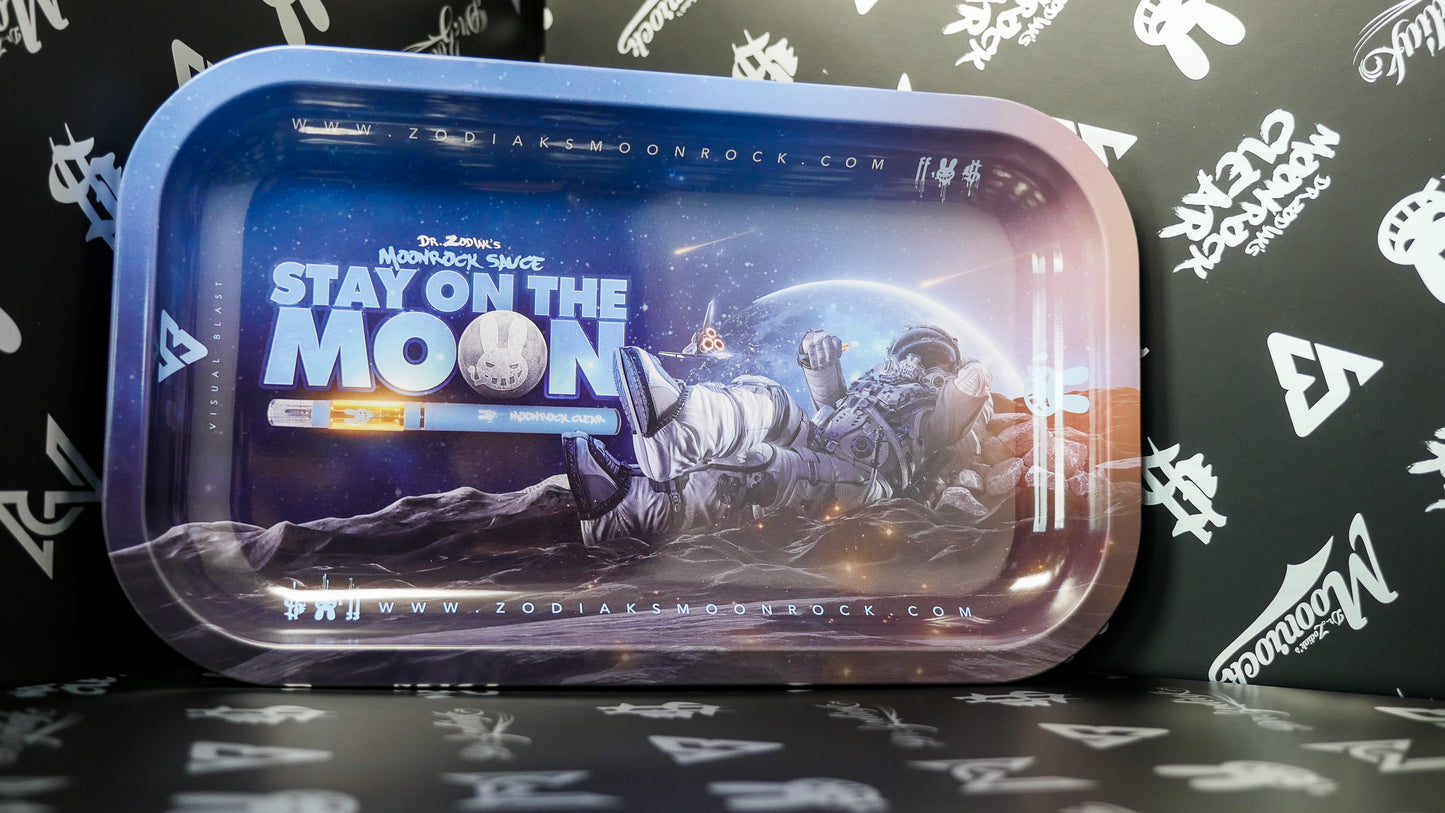 Dr.Zodiak's Moonrock Rolling Tray - Stay On The Moon