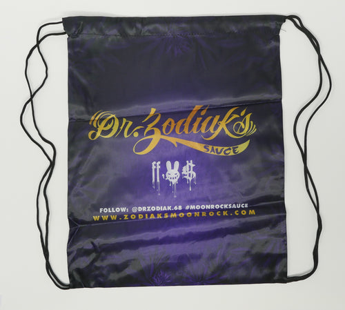 Dr. Zodiak's Moonrock - Purple Leaves - All Over Print Drawstring Bag