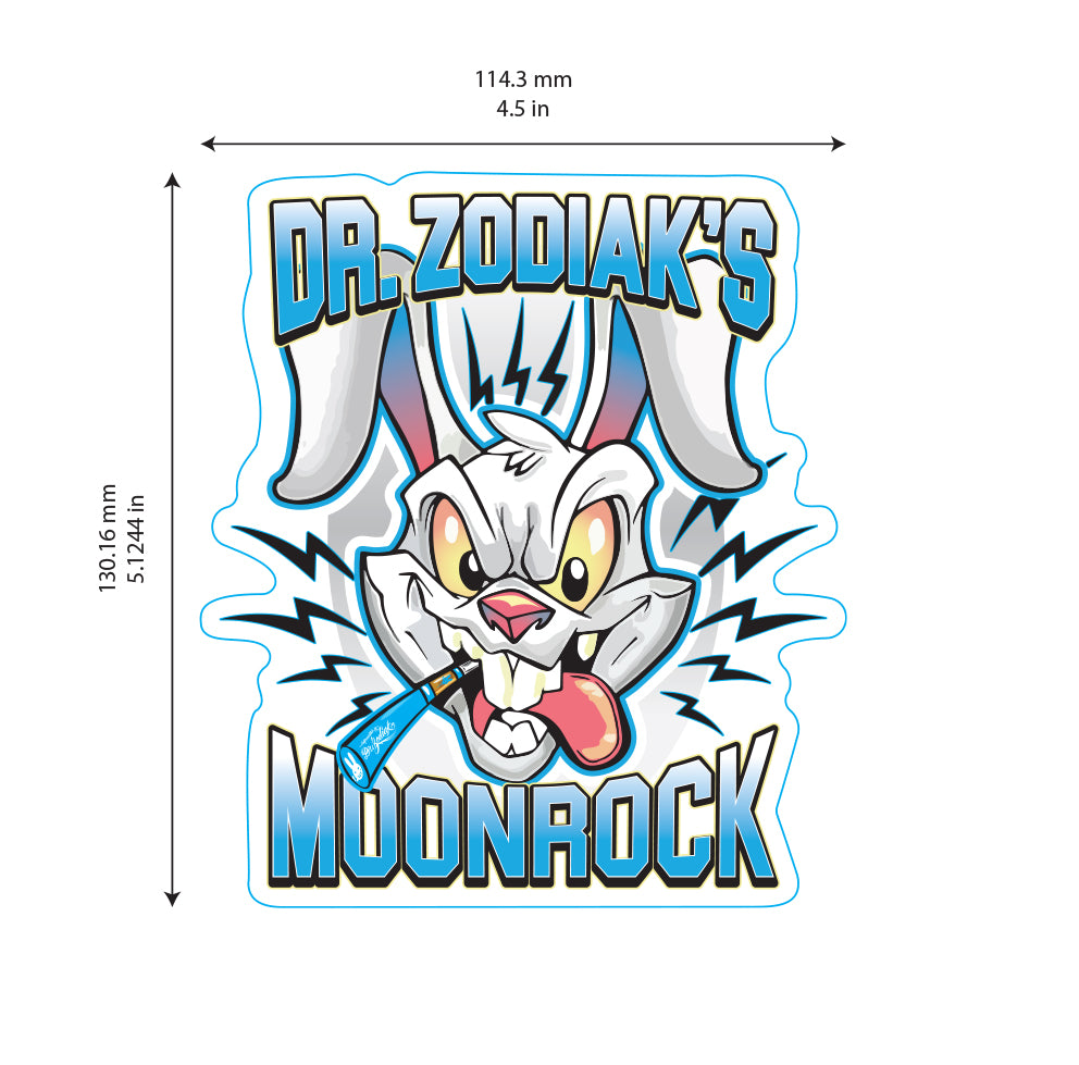 Dr. Zodiak's Moonrock - Crazy Bunny Sticker