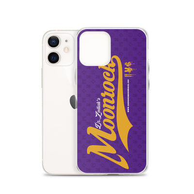 Dr. Zodiak's Moonrock Baseball Purple Script iPhone Case