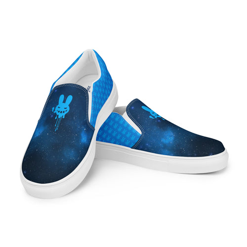 Dr. Zodiak's Moonrock - Blue Galaxy Slip-On Canvas Shoes