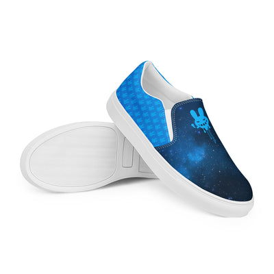 Dr. Zodiak's Moonrock - Blue Galaxy Slip-On Canvas Shoes