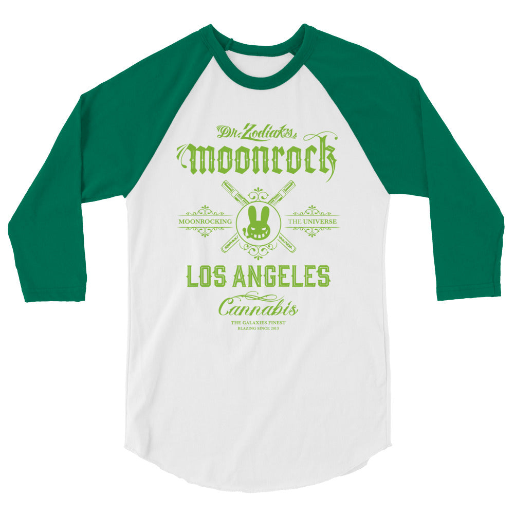 Dr. Zodiak's Moonrock  Los Angeles Green - 3/4 sleeve raglan shirt